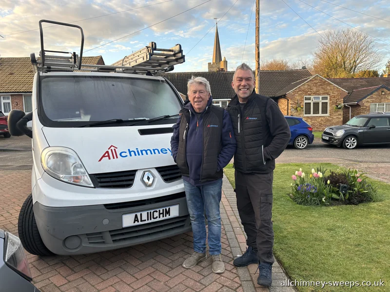 Craig Hunter and his father Roger Hunter — NACS registered chimney sweep and the steeplejack who taught him the trade, Allchimney Sweeps, Romford